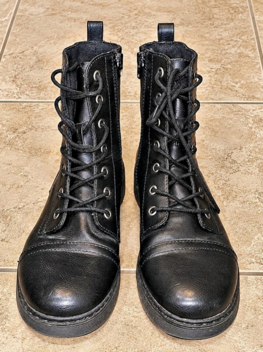 Black Combat Boots Like New